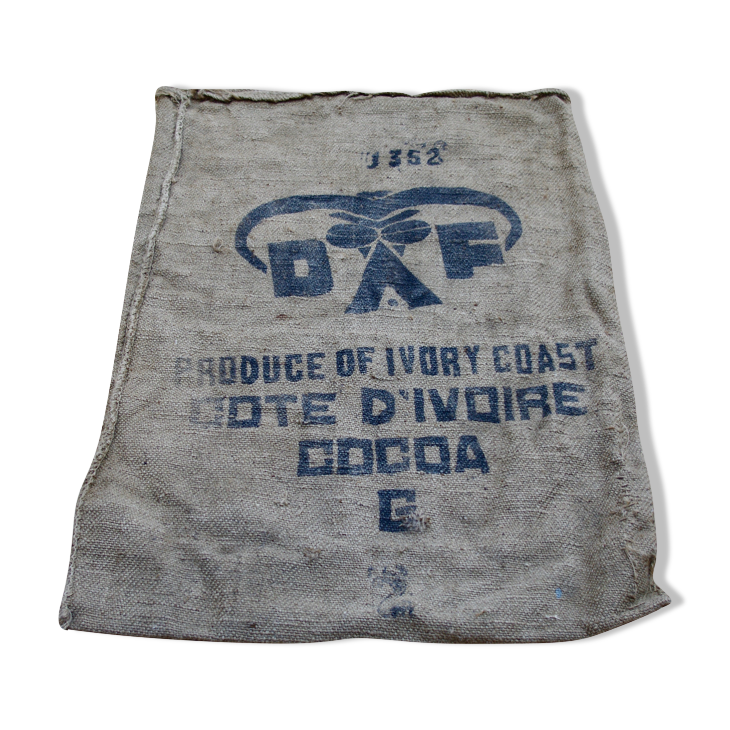 Bag burlap canvas côte d'ivoire cocoa