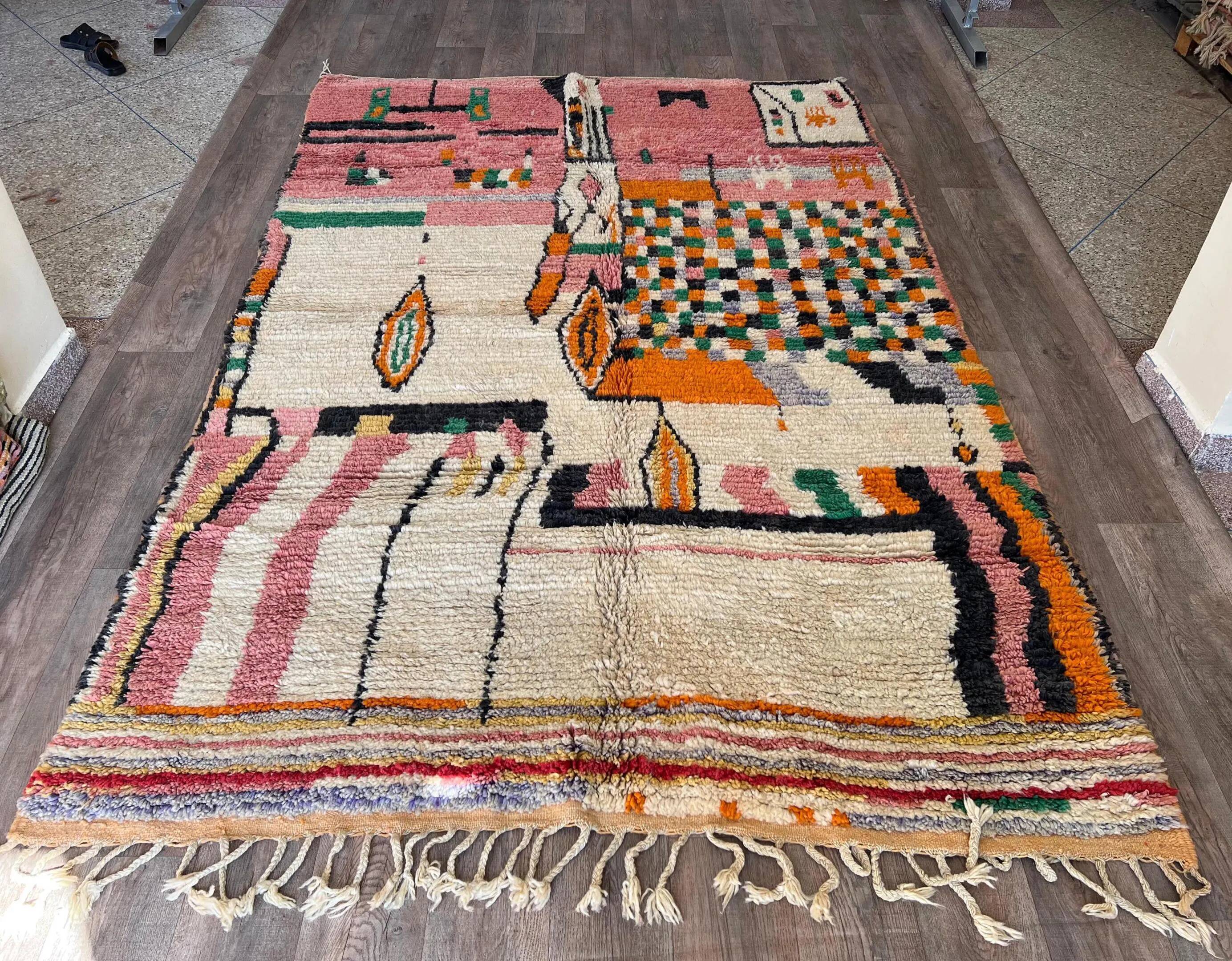 Grand tapis berbère fait main 3x2 m