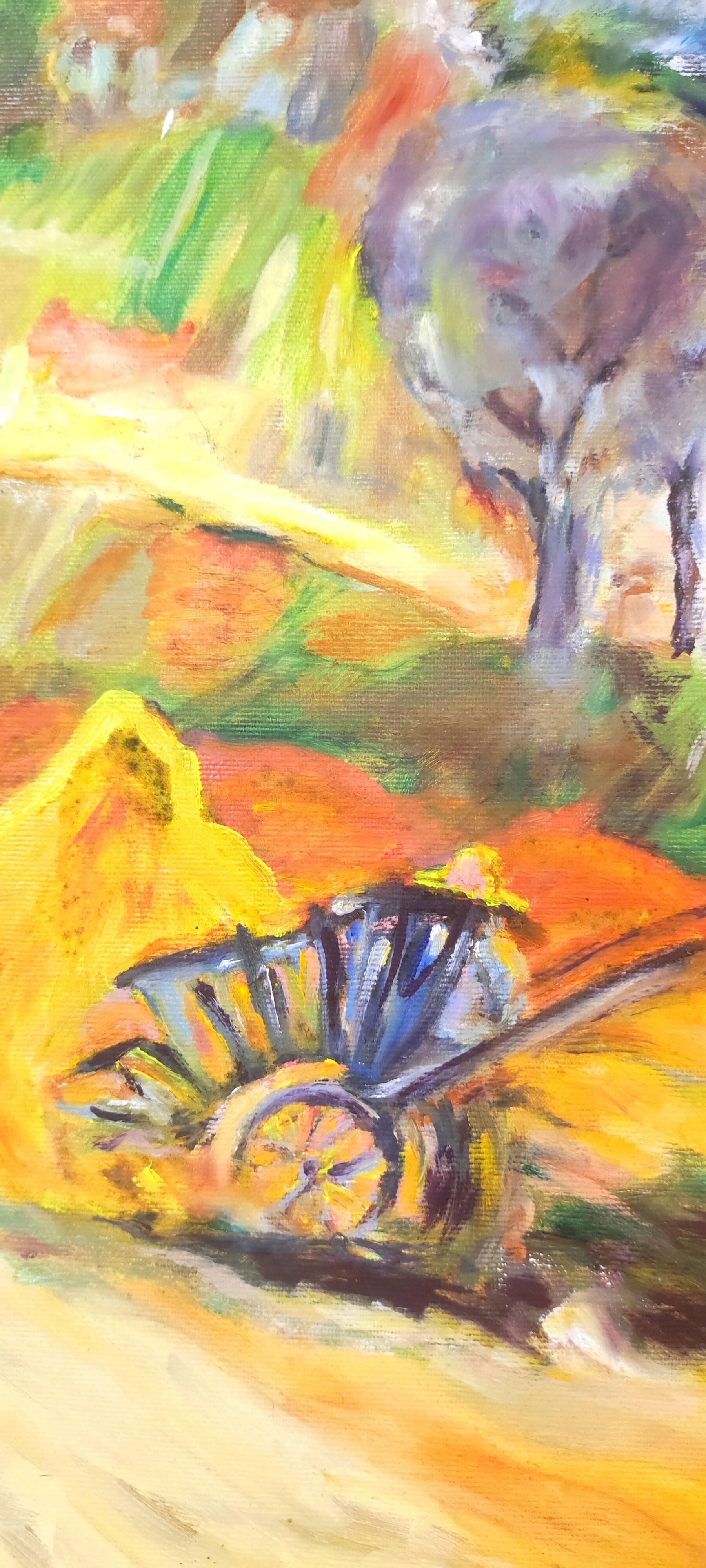 Oil on canvas landscape of Provence