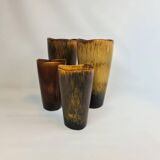 Set de 4 vases en céramique de style moderne du milieu du siècle Gunnar Nylund Rörstrand Suède