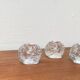 Bougeoirs Vintage Boule de Neige en Verre Suédois par Ann Wärff pour Kosta Boda, Lot de 3