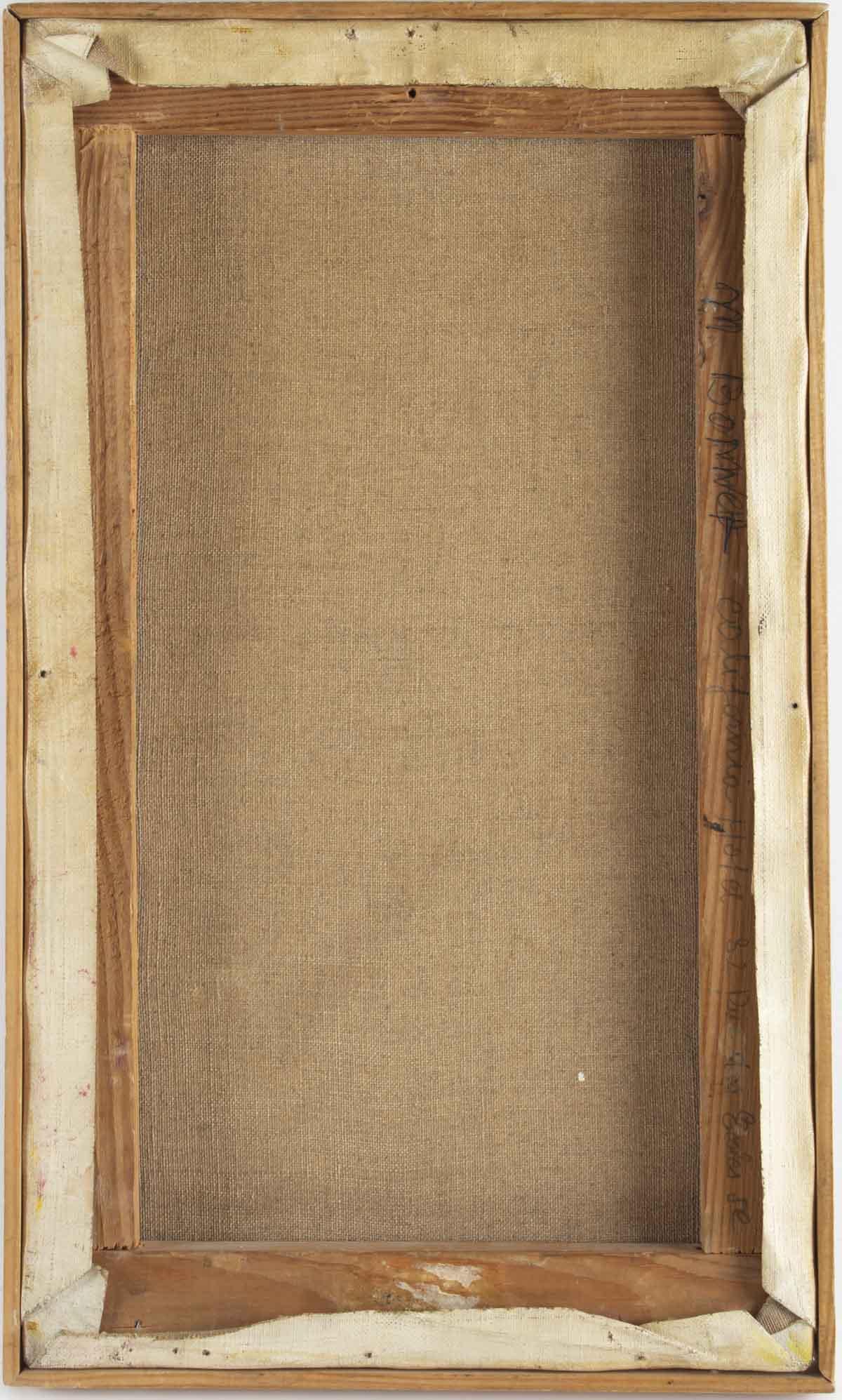 Painting, in front of a window