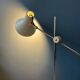 Vintage white mid-century adjustable floor lamp