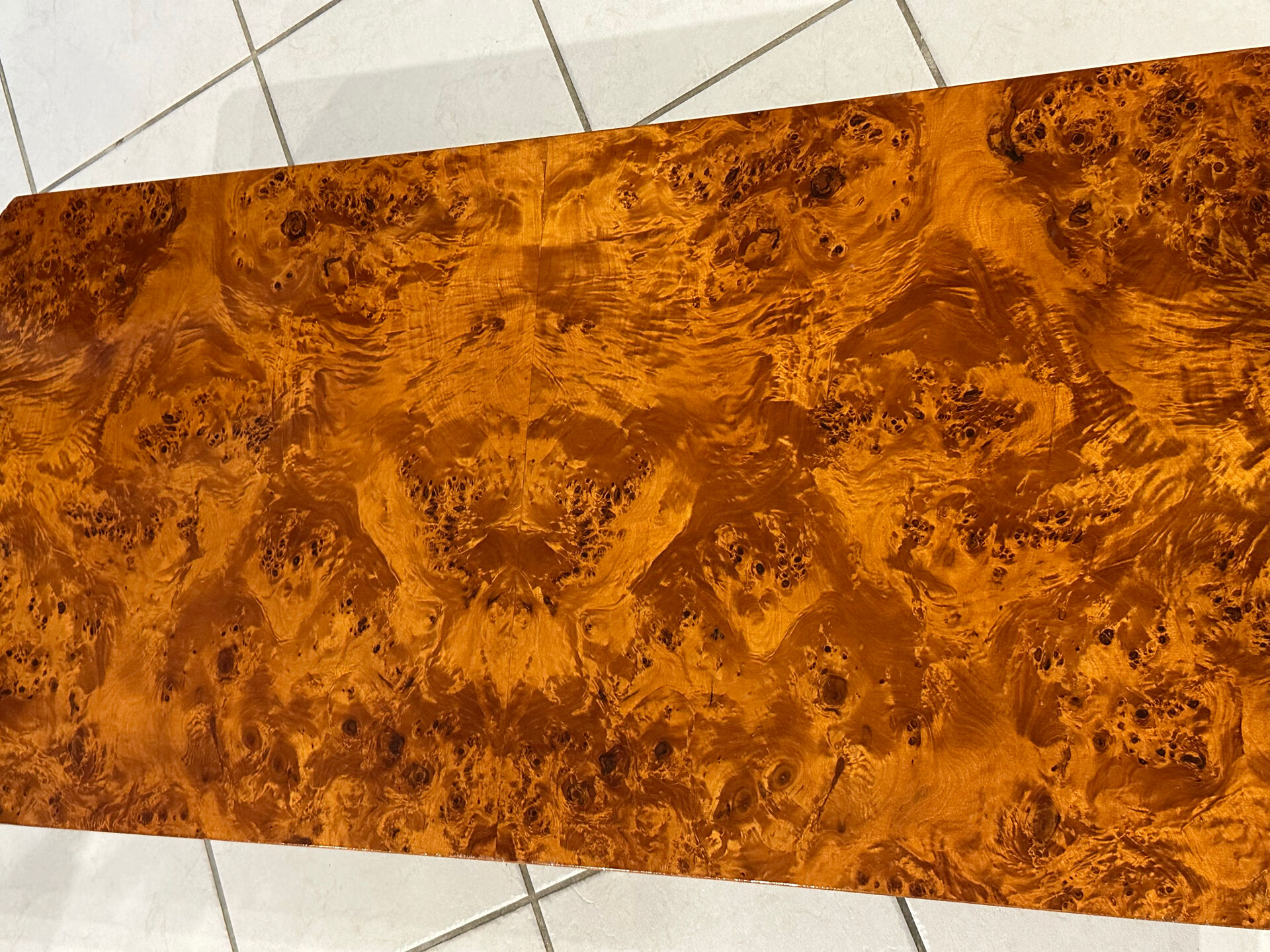Vintage 1970s Elm Burl Coffee Table