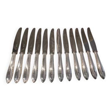12 silver-plated table knives by Christofle Albatros SL