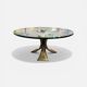 Coffee table in bronze with glass top by Luciano Frigerio