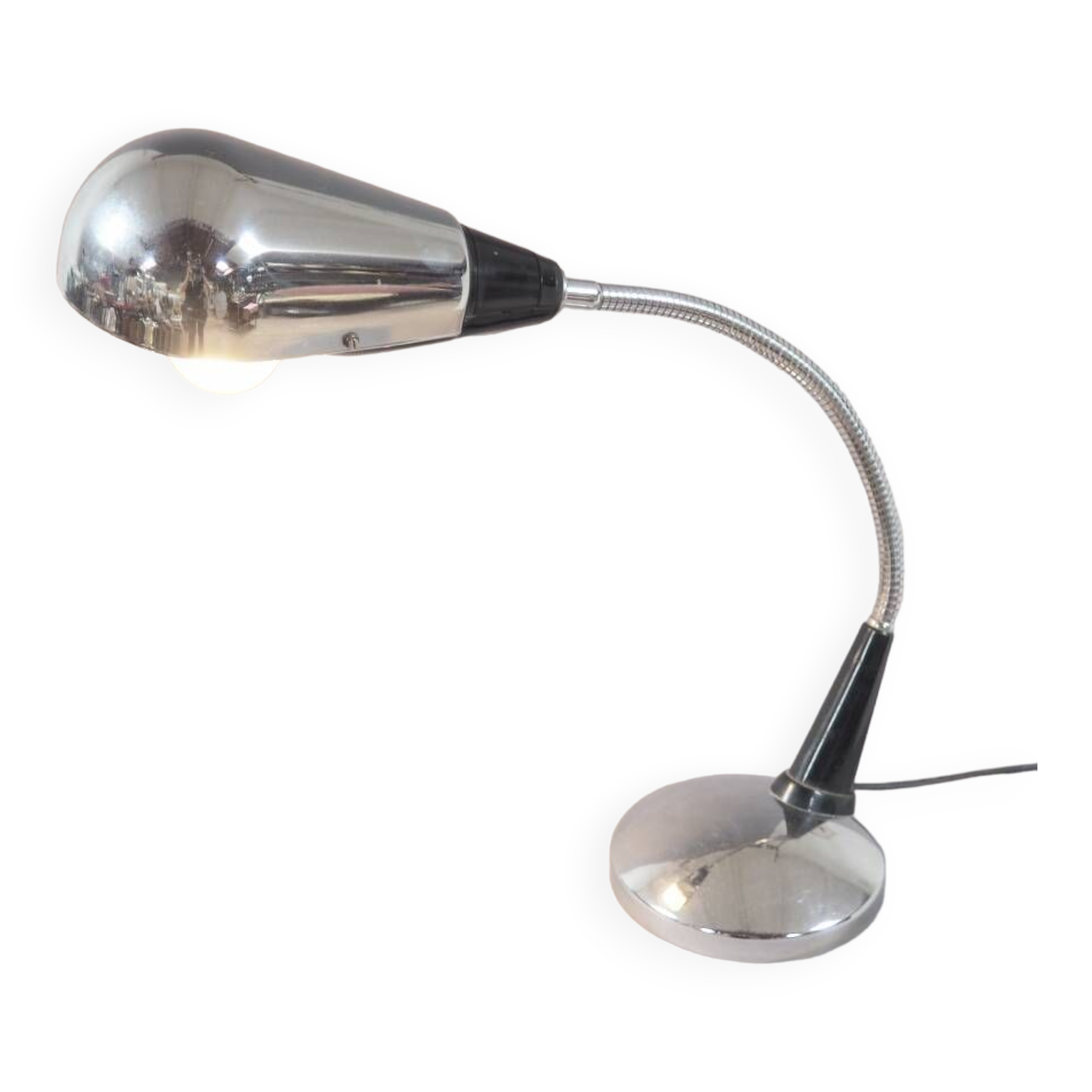 Large stainless steel desk lamp