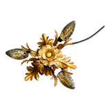 Banci firenze gilded flush mount italian wall lamp, 1960s