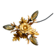Banci firenze gilded flush mount italian wall lamp, 1960s