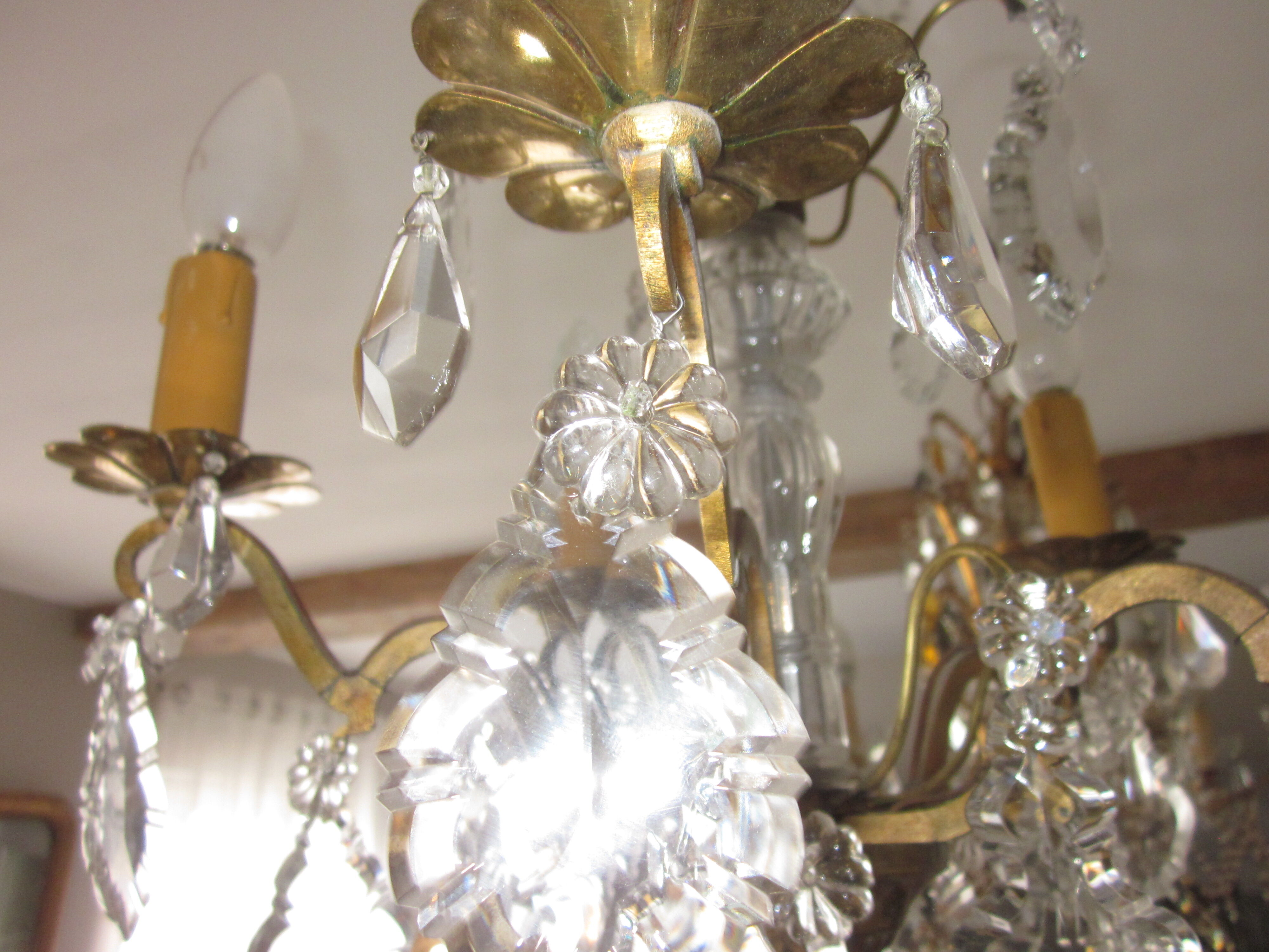 Old stamps chandelier