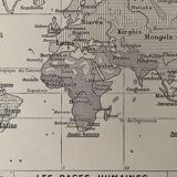1928 Map of the Earth Planisphere Lithograph