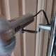Vintage 70s floor lamp in chrome and aluminum reflector