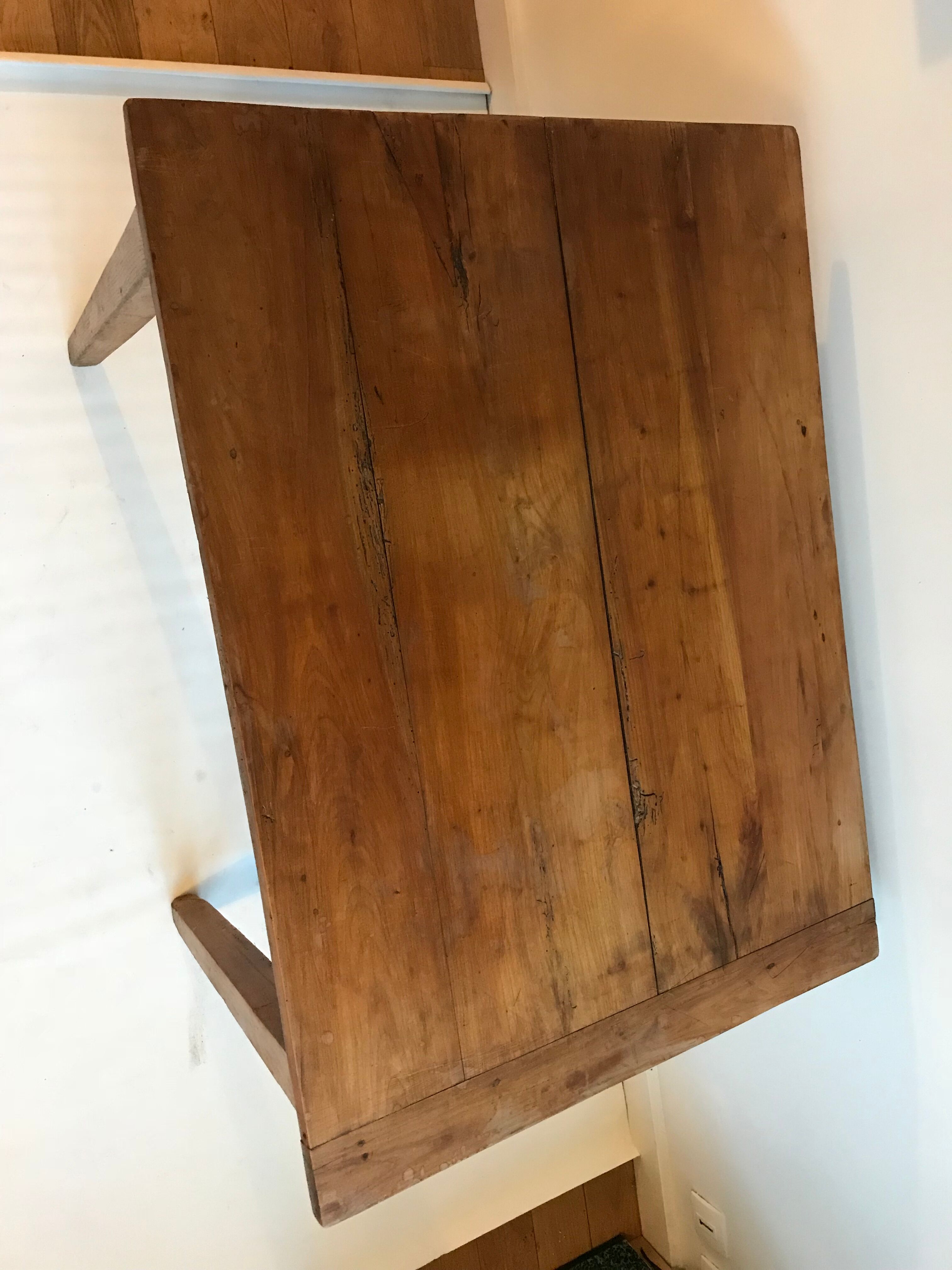 Massive wooden farm table