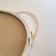 Round glass and art deco silver metal tray