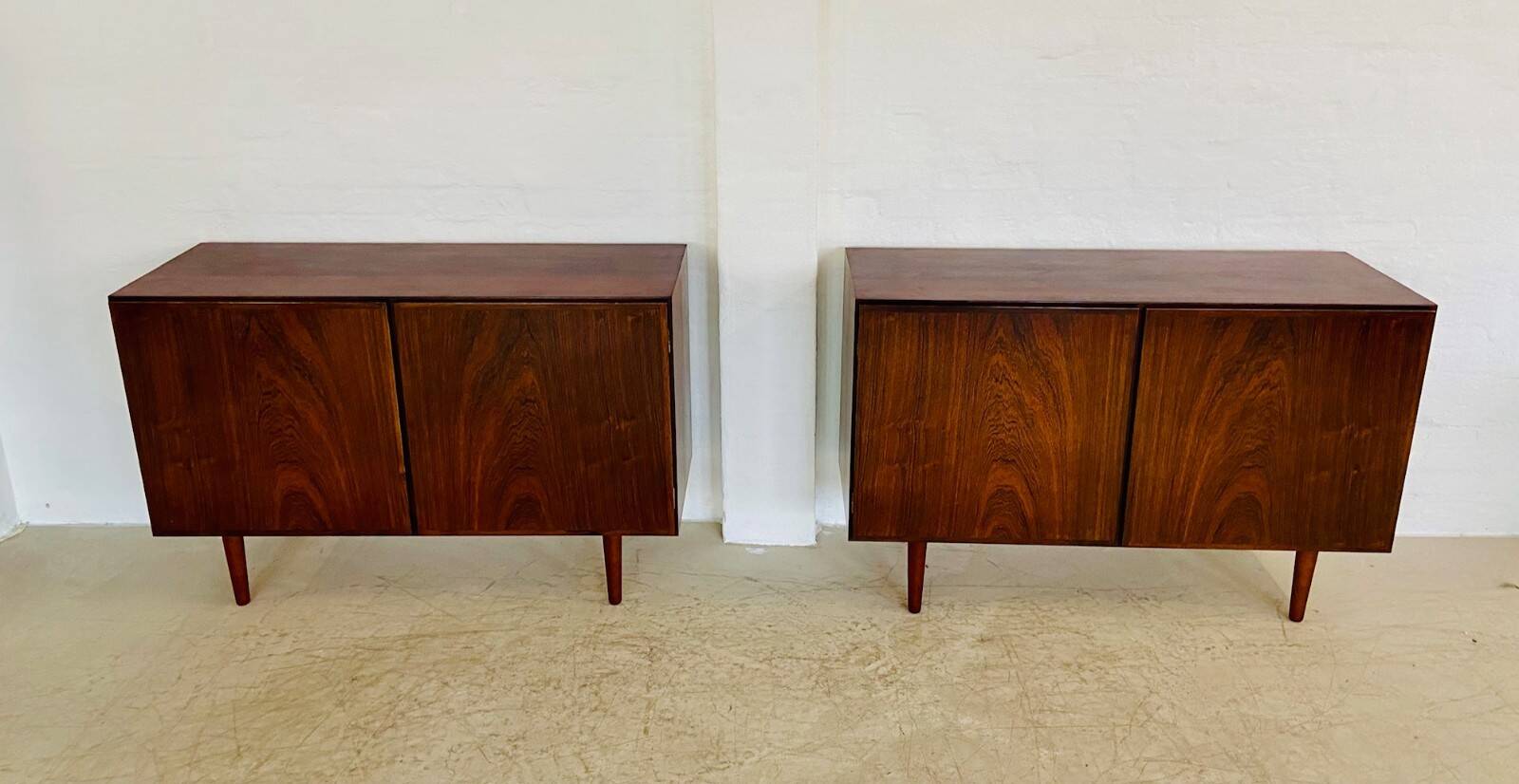 Vintage retro Danish mid-century rosewood sideboards by Gunni Omann 1960s