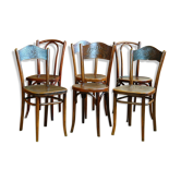 6 chairs bistro Thonet, Kohn, Japy early 20th century