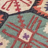 Kilim cotton and burlap carpet - 90cm x 160cm