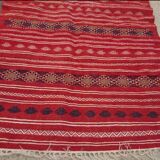 Red Berber kilim handmade carpets 200x118cm