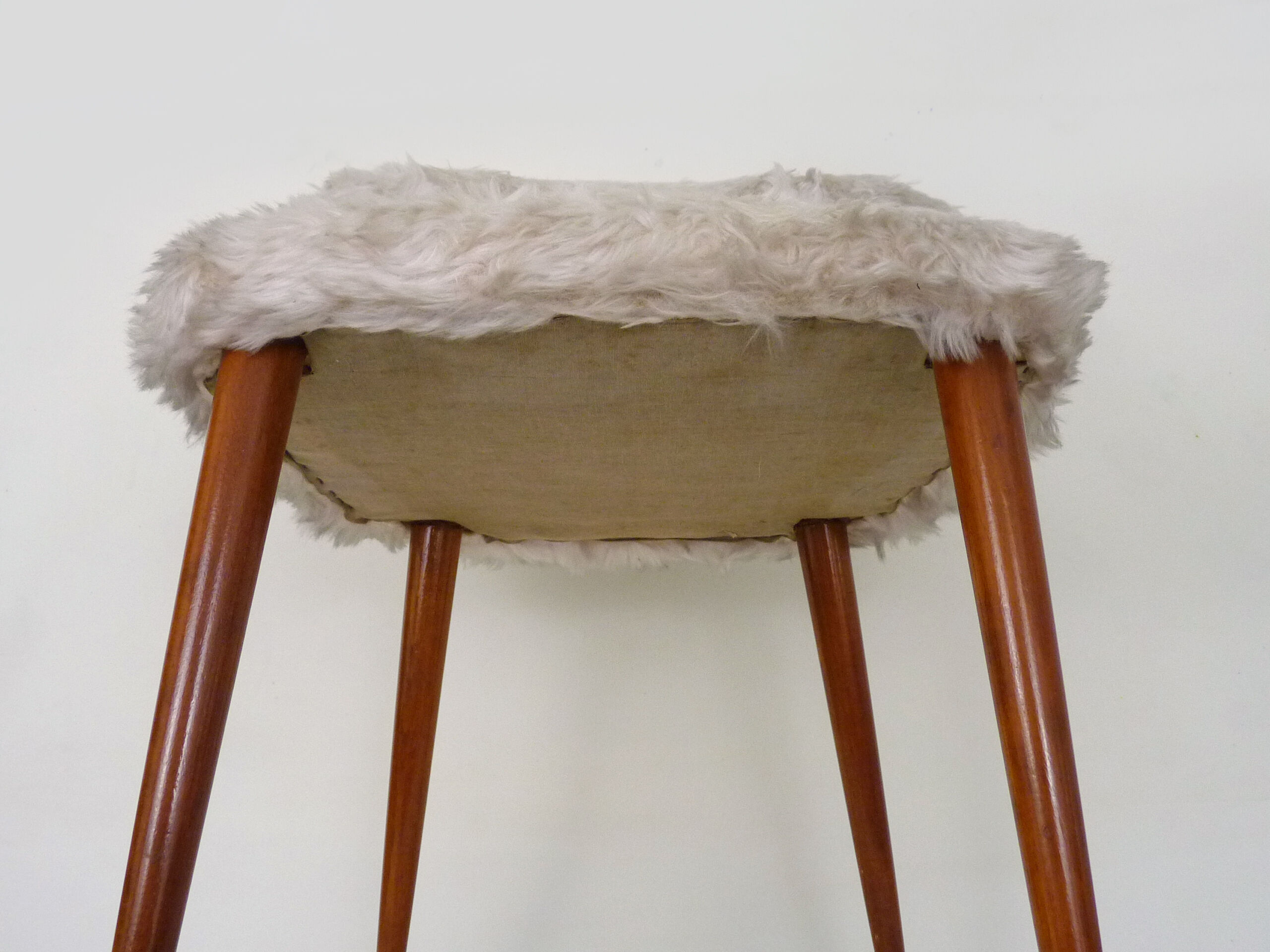 Pair of chairs moumoute wooden compass legs year 60