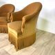 Pair of armchairs velvet yellow cl