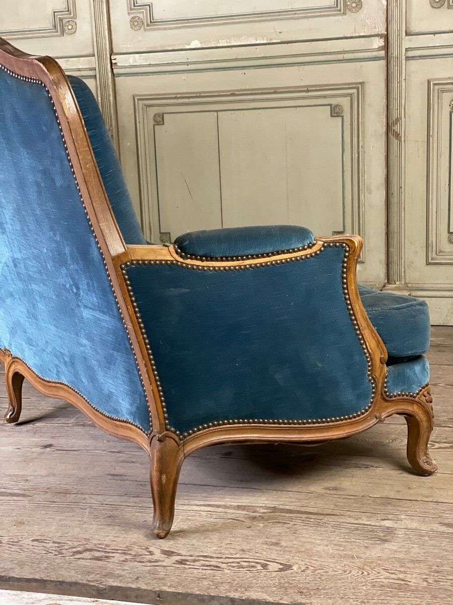 Louis XV style carved wooden bench, around 1900