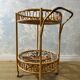 Desserte ronde en bambou dans le style de Franco Albini, années 60