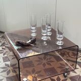 smoked plexi coffee table