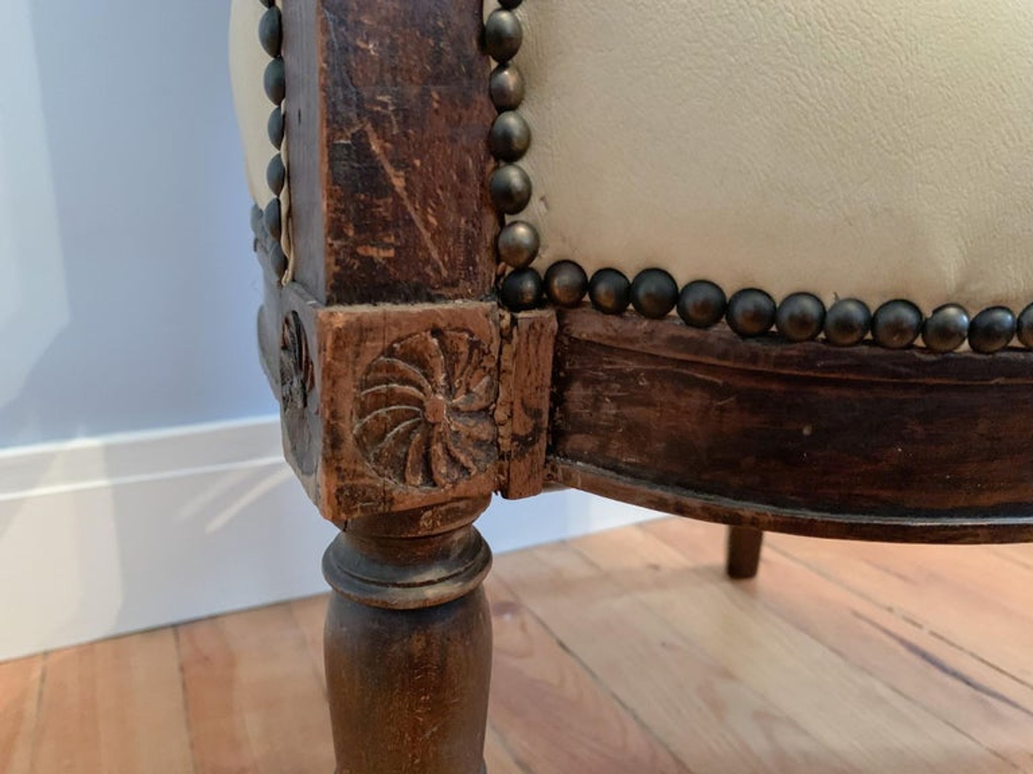 Fauteuil directoire, similicuir, XIXème