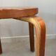 Pair of Artek stools model E60 (rare version with 4 legs), Alvar Aalto