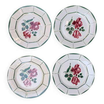 4 Digoin Sarreguemines plates