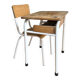 Antique school desk with chair