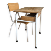 Antique school desk with chair