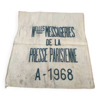Old printed burlap bag