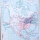 School poster wall map Rossignol Montmorillon South & North America