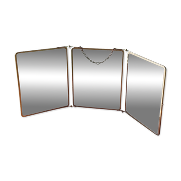 Miroir triptyque de barbier