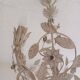 Wrought iron chandelier - Floral decorations - Italy - 1950