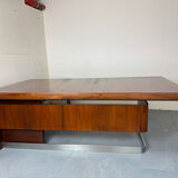 Vintage Danish design mid century wood steel Sibast executive desk
