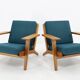 1960s Hans J. Wegner Pair of GE 290 Armchairs in Oak for Getama, Denmark