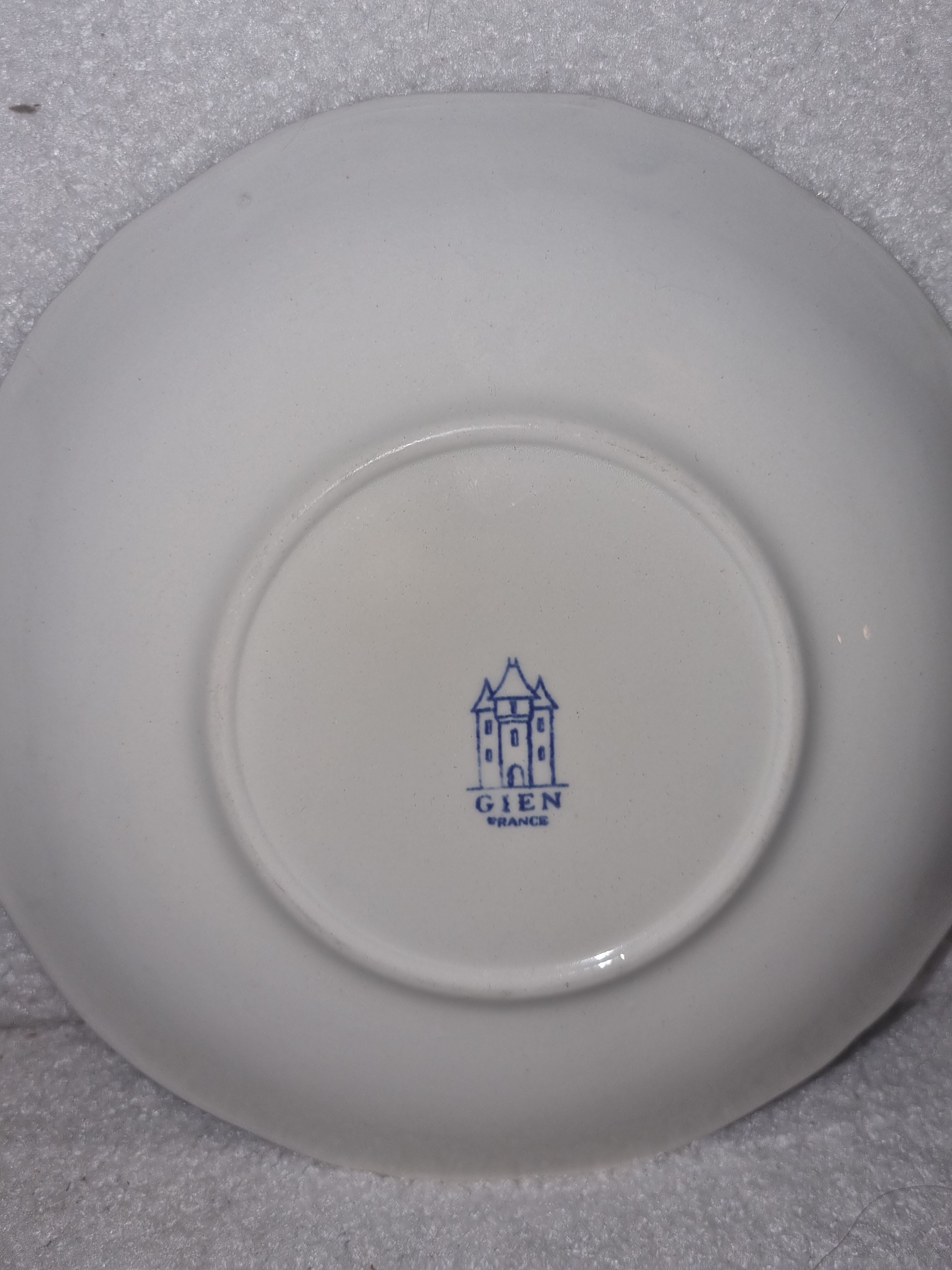 Gien dolphin model cups and under cups