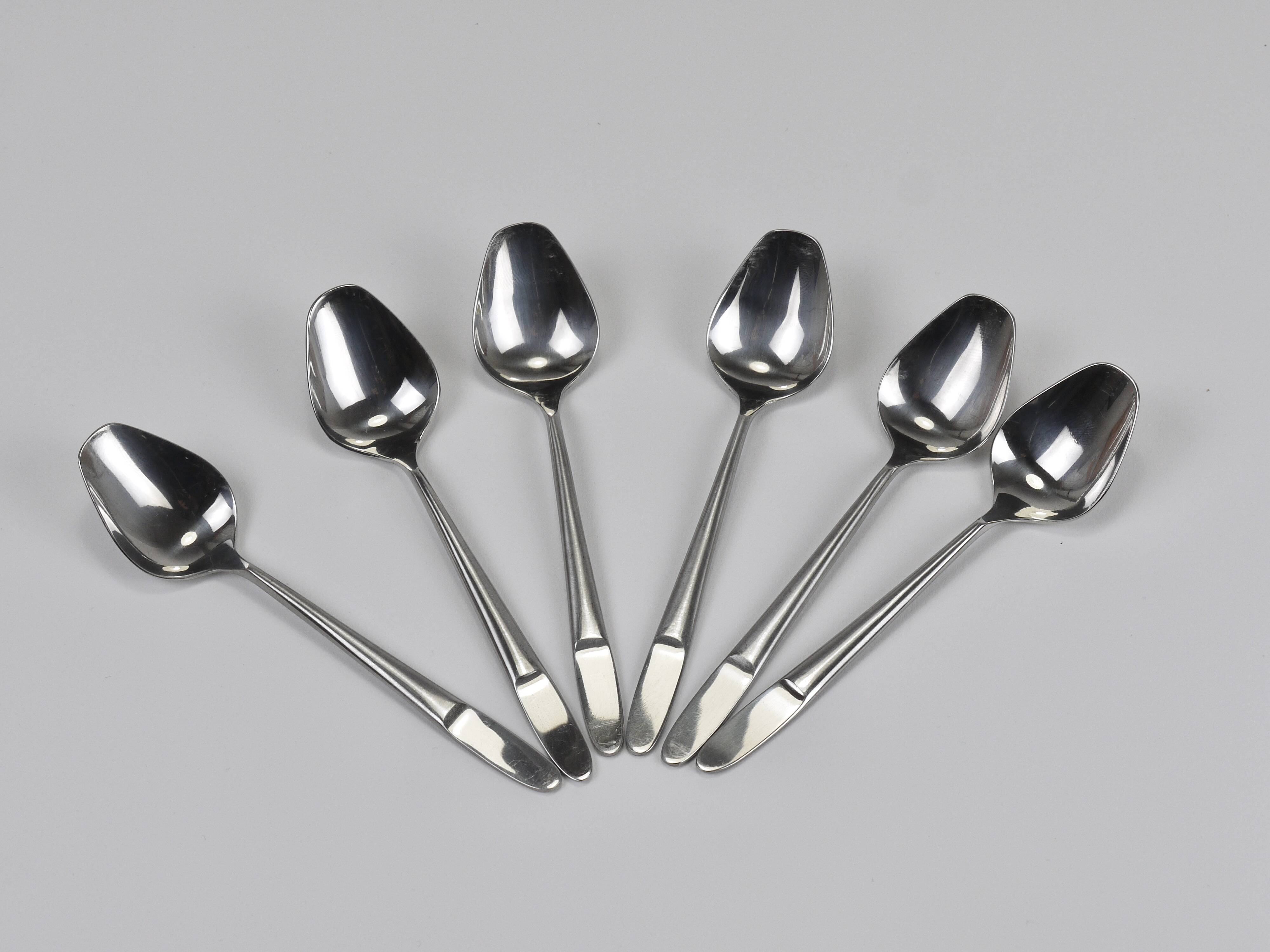 Helmut Alder Amboss Austria 2070 Flatware Cutlery for Six Persons, 1960s