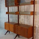 Self-supporting teak shelves ergo, vintage scandinavian 1960s