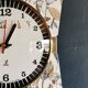 Vintage formica clock silent wall pendulum 60s "Jaz flowers"