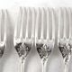 Christofle Marly, 6 table forks, 21.5 cm, in silver-plated metal.