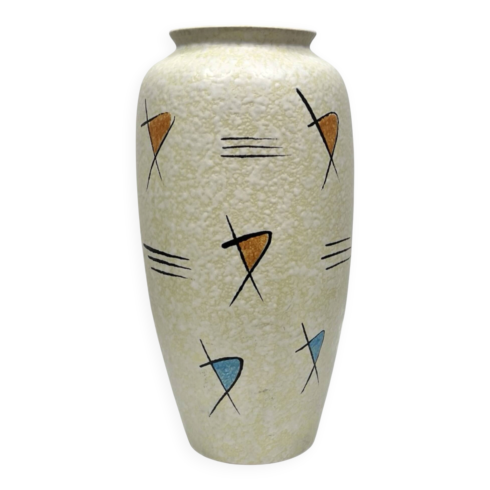 Bay Keramik West Germany Vintage Floor Vase 1960s Abstract New Look