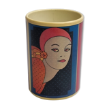 Vintage pencil pot 80s, pop art, Olivetti