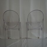 Pair of stackable chairs Victoria Ghost by Philippe Starck, Kartell
