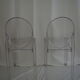 Pair of stackable chairs Victoria Ghost by Philippe Starck, Kartell