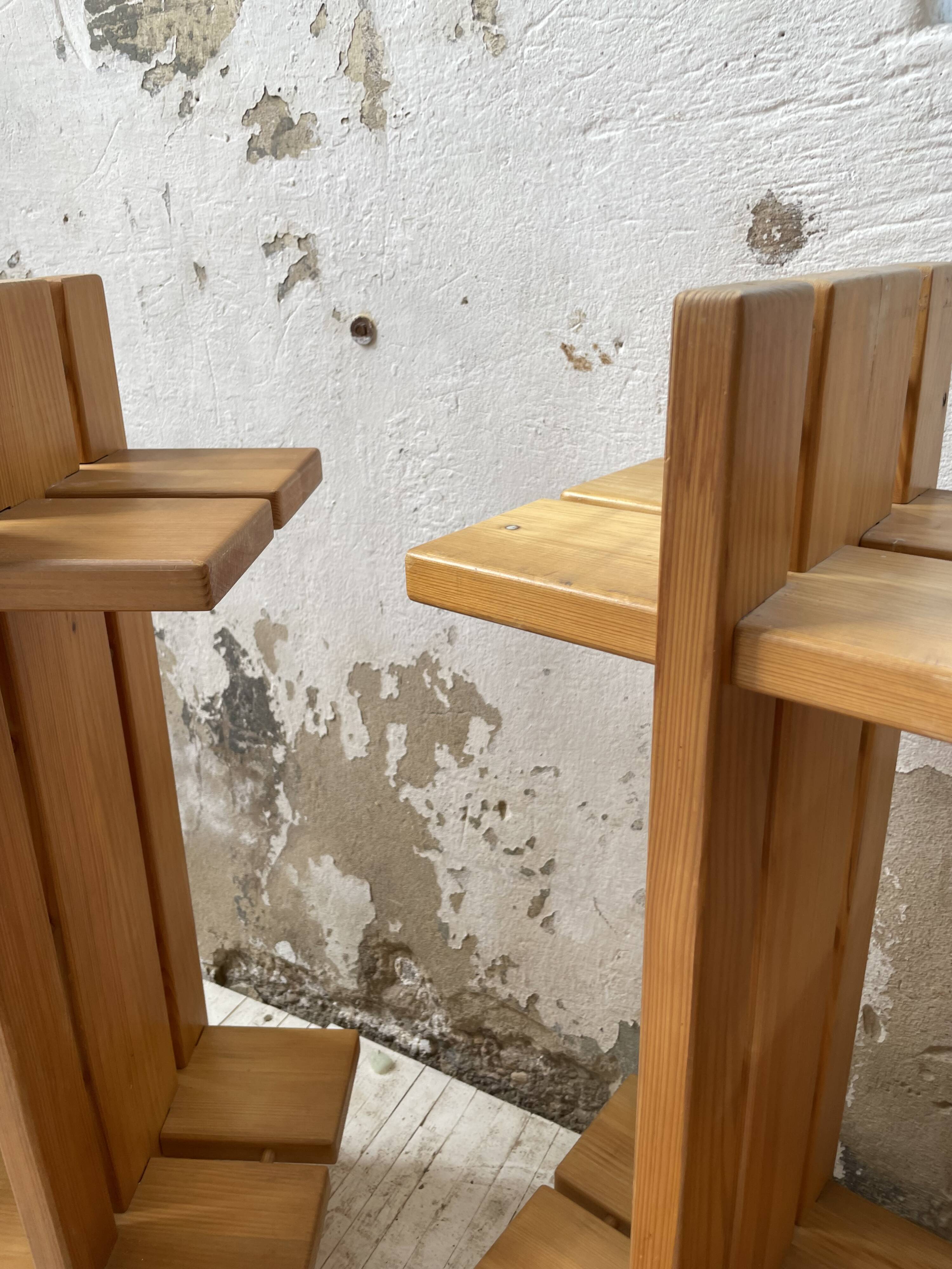 4 solid elm shelves Maison Regain