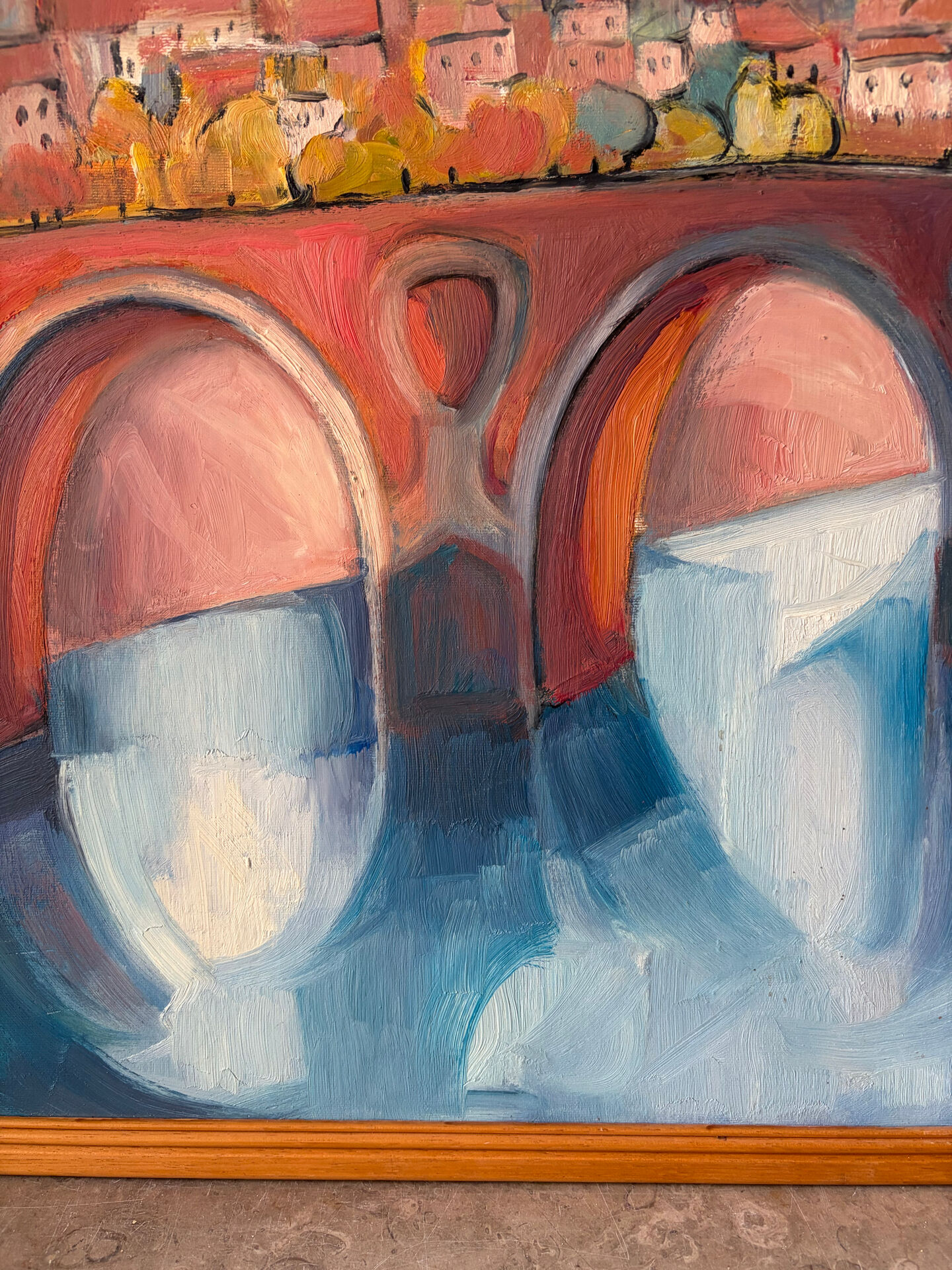 Pont Neuf, Toulouse, oil on canvas signed Sprova