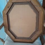 Octagonal mirror in wood 44x51cm